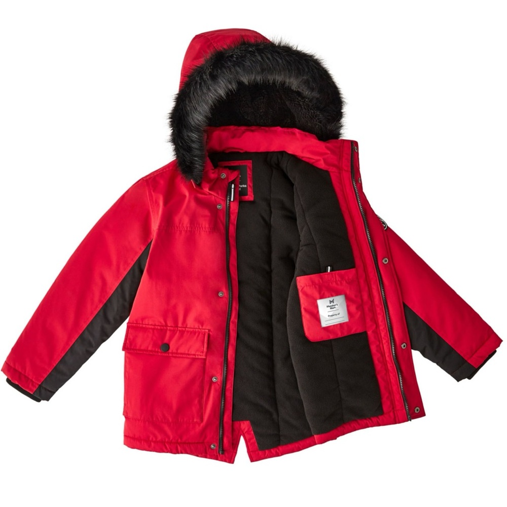 Kids Large 10/12 Parka Jacket Red New With Tags
